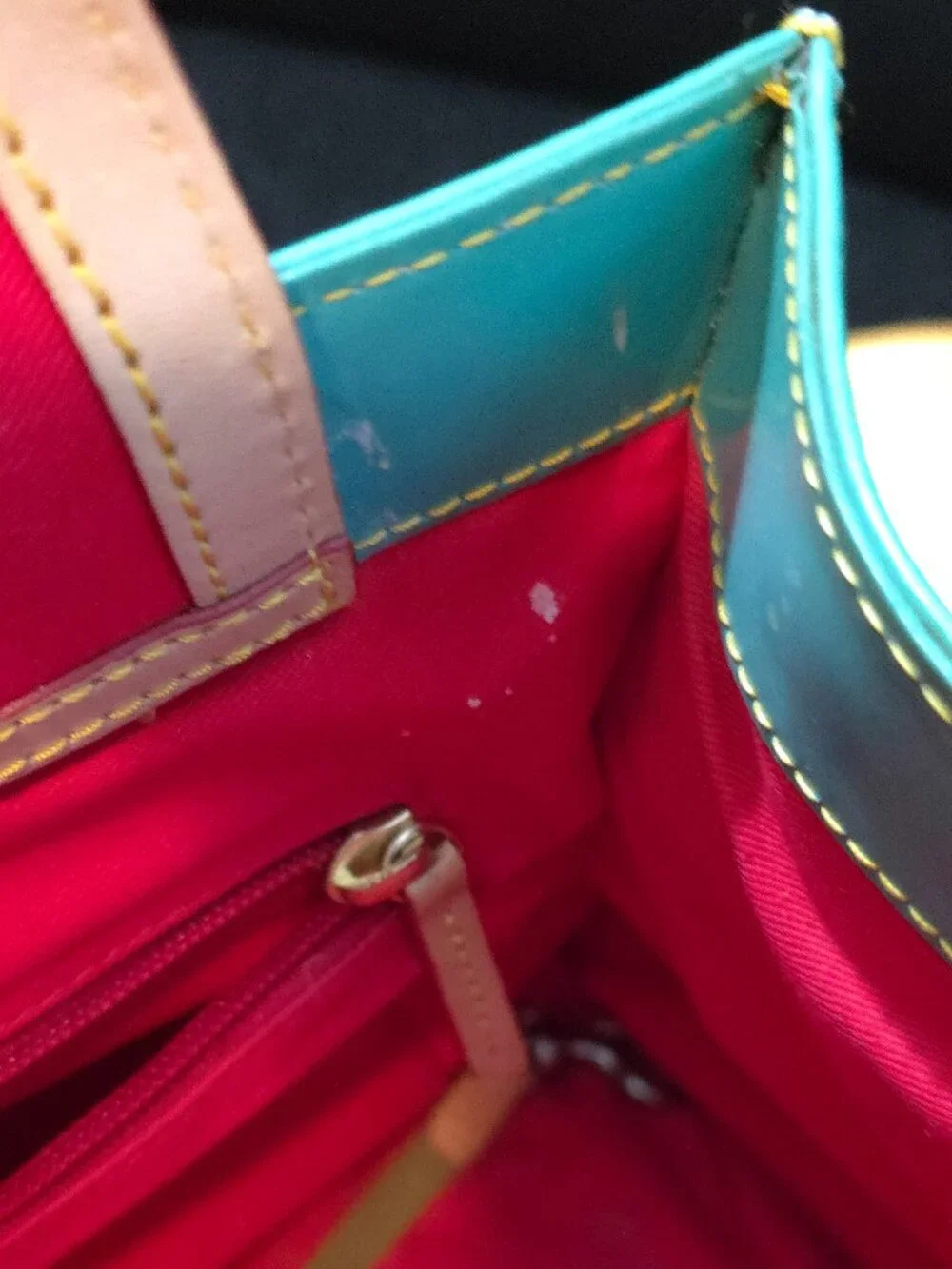 Dooney & Bourke Janine Ocean Teal Patent Leather Satchel